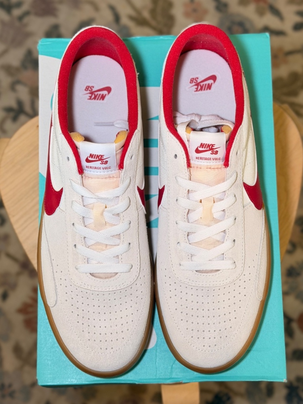 NEW Nike SB Heritage Vulc – Summit White/Cardinal Red – Size 12 NWT🔥 - Picture 3 of 8